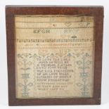 Victorian needlework sampler, by Anna Kendell,...