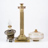 Victorian brass oil lamp - converted to...