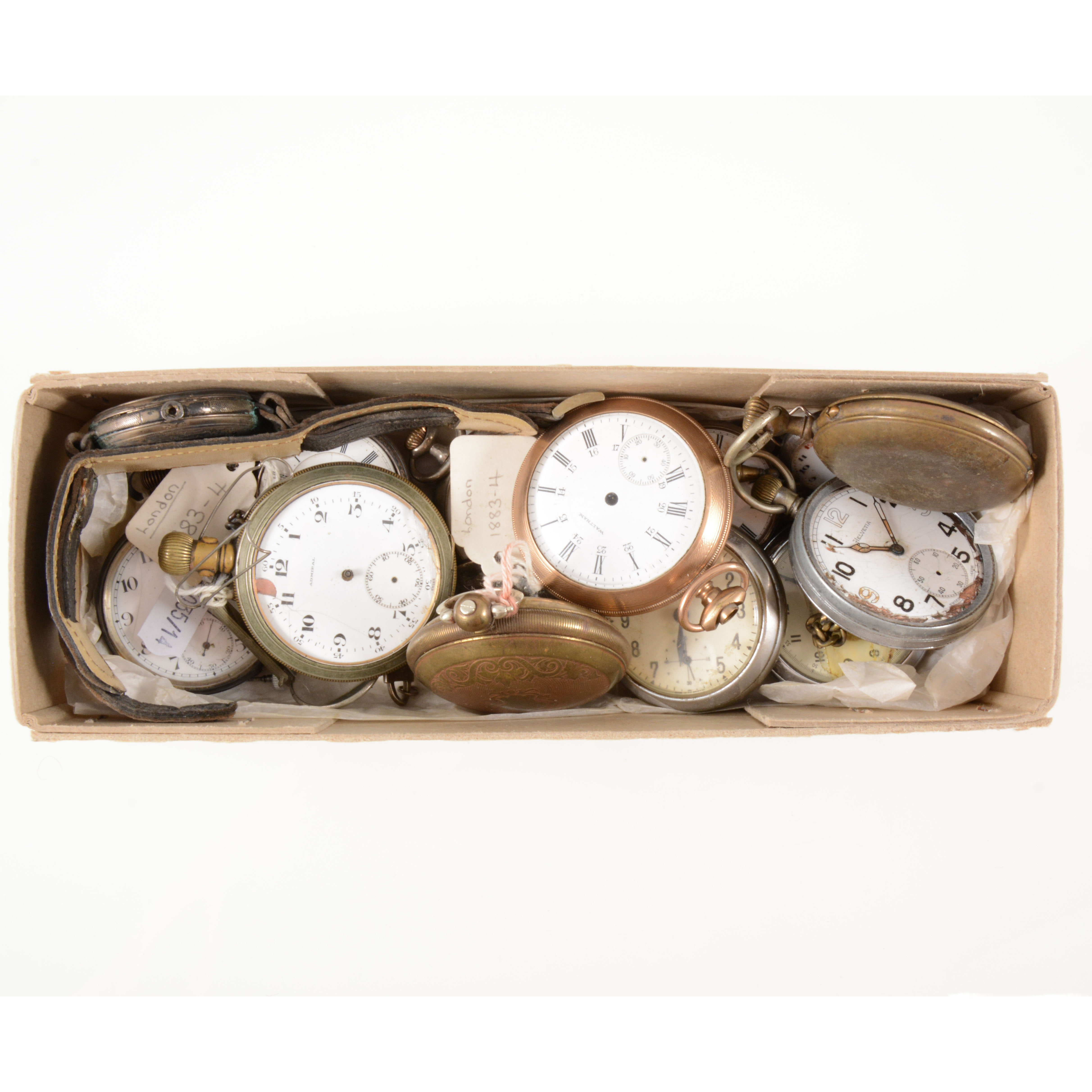 A Continental silver cased pocket watch,...