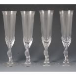 Set of twelve French Snow Dove crystal...