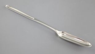 A George III silver marrow scoop, by George Smith III, hallmarked London 1785, crested, Length 224mm