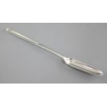 A George III silver marrow scoop, by George Smith III, hallmarked London 1785, crested, Length 224mm