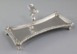 A George III silver snuffer stand, by William Cafe, hallmarked London 1767, of waisted form with