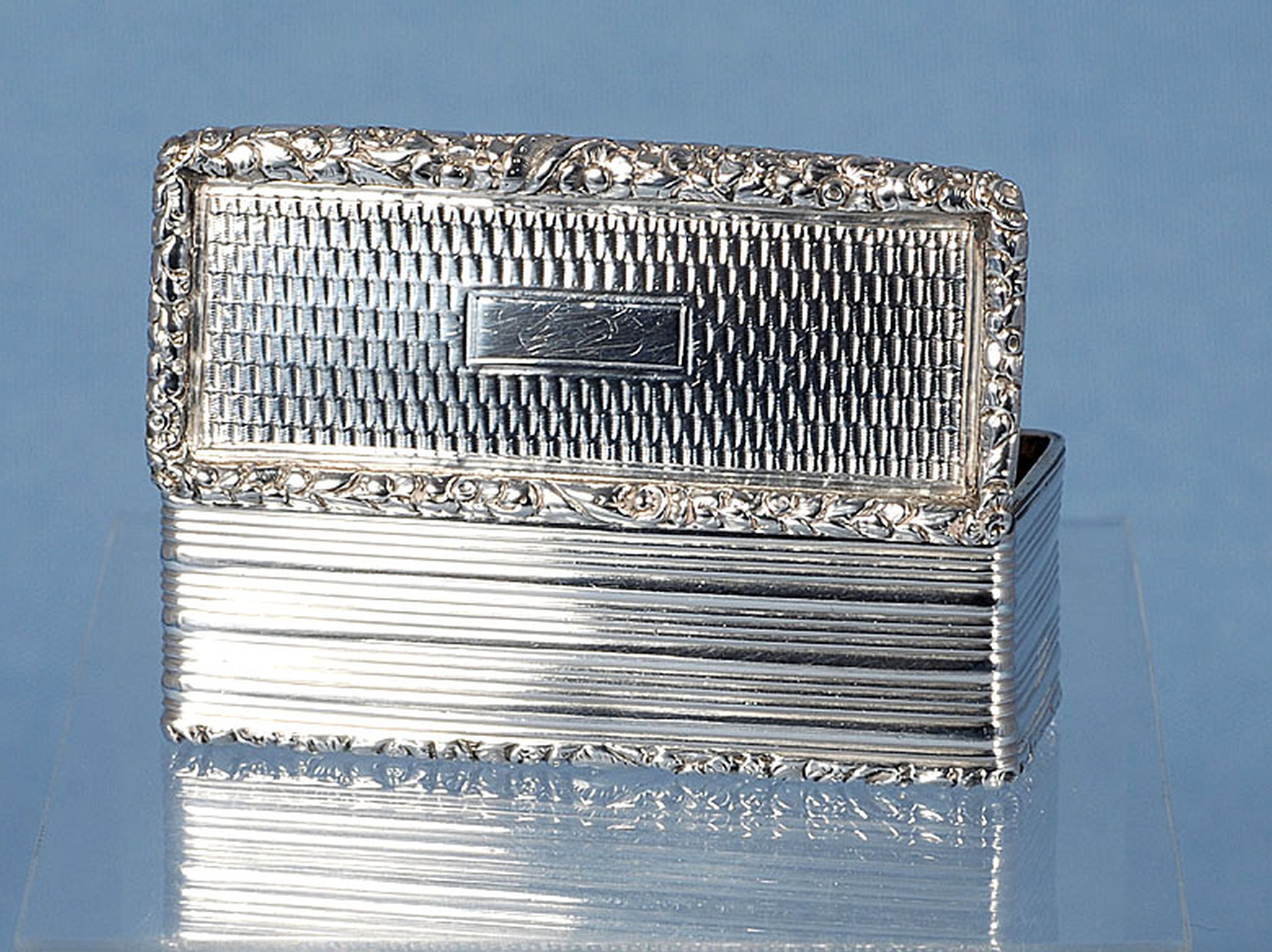 A William IV silver snuff box, by Edward Smith, hallmarked Birmingham 1830, of rectangular form, the - Image 3 of 7