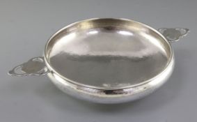 A George V Arts & Crafts silver bowl, by Albert Edward Jones, hallmarked Birmingham 1927, of