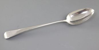 A George III silver Old English pattern basting spoon, by William Eaton, hallmarked London 1807,