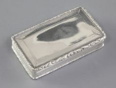 An early Victorian silver snuff box, by Francis Clark, hallmarked Birmingham 1840, of rectangular