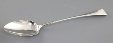 A George III silver Old English pattern basting spoon, hallmarked London 1806, maker Richard