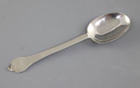 A William & Mary silver rat tail trefid spoon, possible by Stephen Coleman, hallmarked London