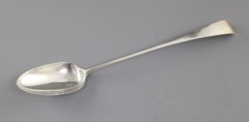 A George III silver basting spoon, by Samuel Godbehere & Edward Wigan, hallmarked London 1792,