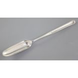 A George III silver marrow scoop, hallmarked London 1791 maker “?N”, Length: 230mm Weight: 1.6oz/