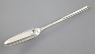 An early George I silver marrow scoop, hallmarked London 1721, makers mark indistinct,