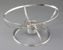 A large George III silver revolving dish stand and burner, by William Fountain, hallmarked London