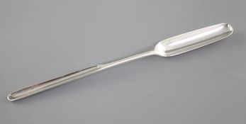 A Queen Anne Britannia standard silver marrow scoop, hallmarked London 1709, makers mark rubbed,