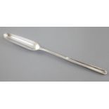 A late George II silver marrow scoop, hallmarked London 1756, maker Ebenezer Coker, Length 213mm