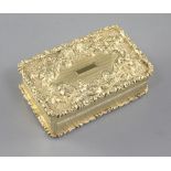 A fine George IV silver gilt table snuff box, by John Bettridge hallmarked Birmingham 1827, of