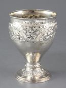 An Edwardian Arts & Crafts silver goblet, by Omar Ramsden & Alwyn Carr, hallmarked London 1908,