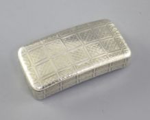 A George III silver gilt snuff box, hallmarked London 1802 and attributed to William Pitts, of