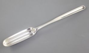 A George II silver marrow scoop, by James Wilks, hallmarked London 1753, Length: 228mm Weight: 1.