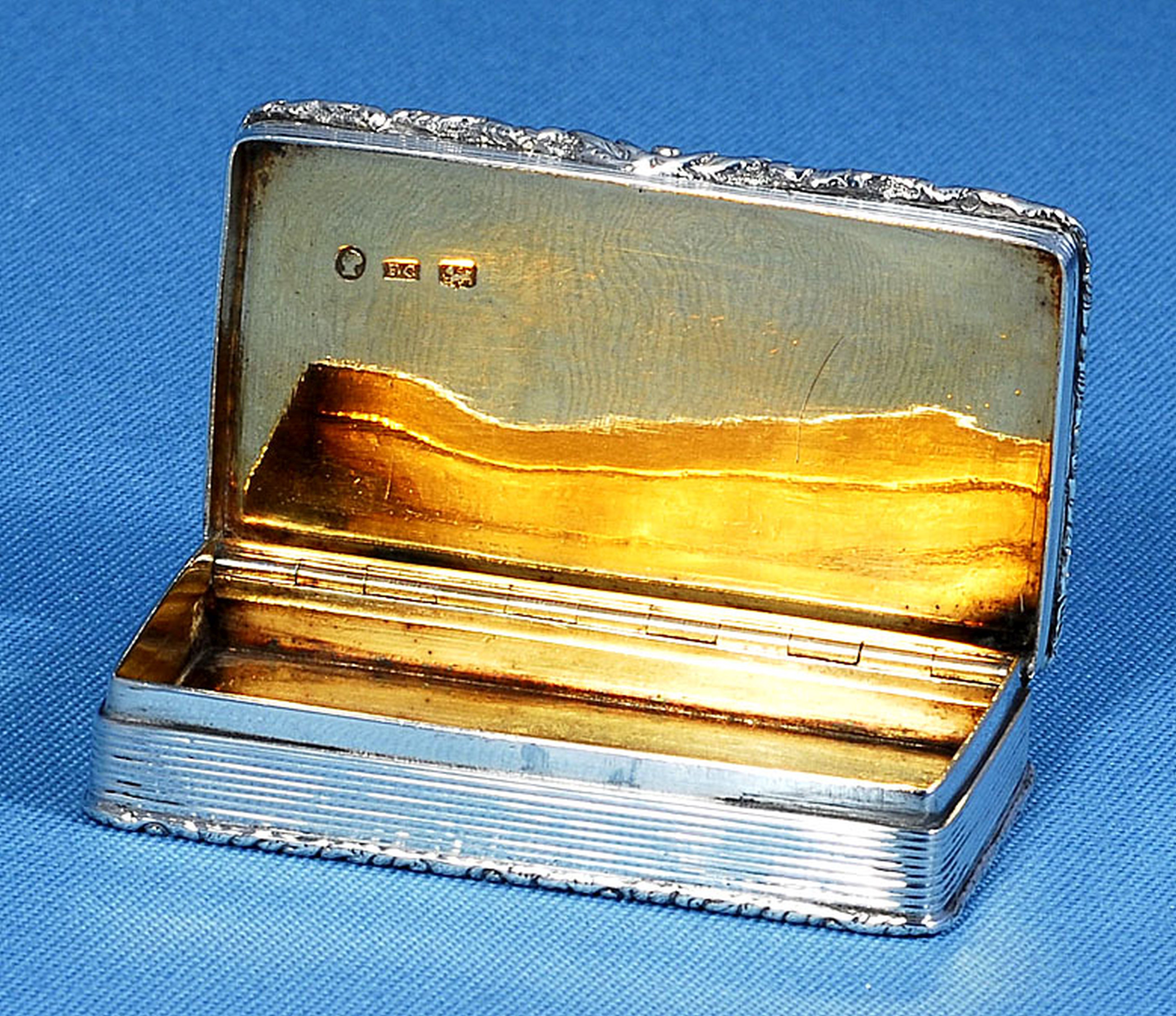 An early Victorian silver snuff box, by Francis Clark, hallmarked Birmingham 1840, of rectangular - Image 4 of 8