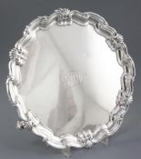 A George V silver salver, by James Dixon & Sons, Sheffield, 1932, import marks to Dublin 1933, of