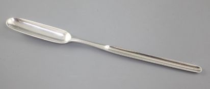 An early George III silver marrow scoop, hallmarked London 1763, maker William Turner, Length