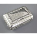 A George III silver table snuff box, by Joseph Wilmore, hallmarked Birmingham 1817, of rectangular