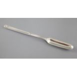 A George III silver thread pattern marrow scoop, hallmarked London 1795, makers George Smith and