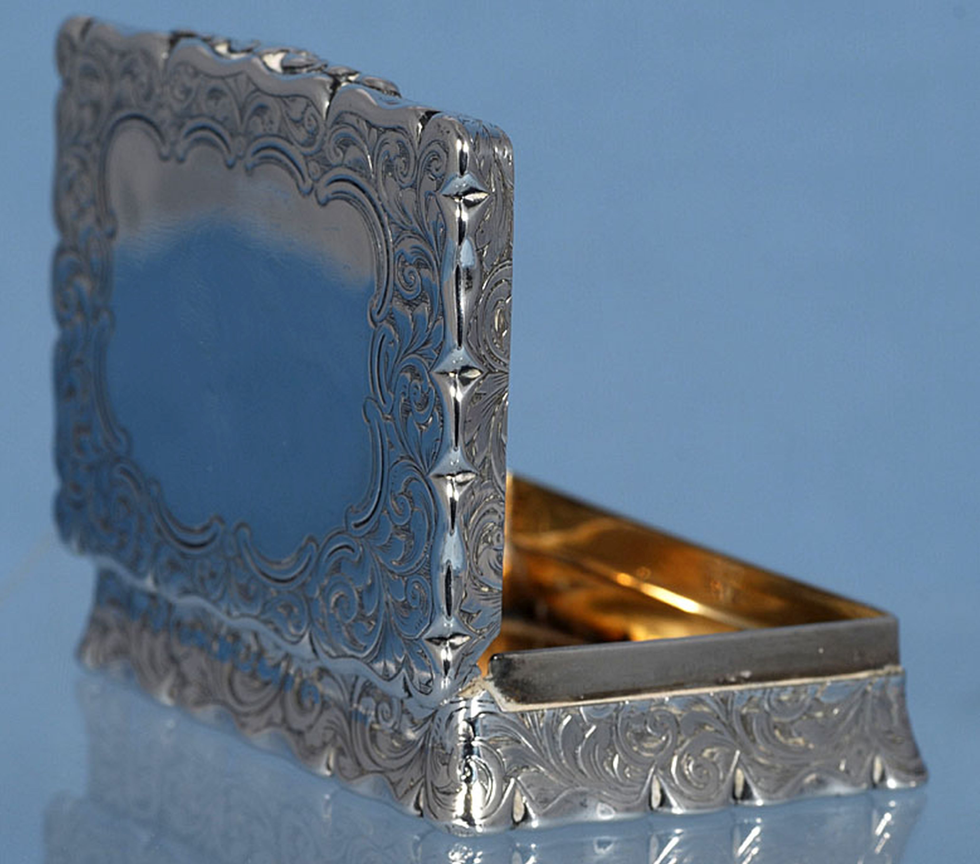 A Victorian silver snuff box, by Edward Smith, hallmarked Birmingham 1860, of shaped rectangular - Image 2 of 8