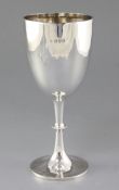 A George V silver trophy cup, by S. Blanckensee & Son, hallmarked for Chester 1913, of plain form,
