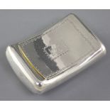 A George III silver concave snuff box, by Samuel Pemberton, hallmarked Birmingham 1807, with
