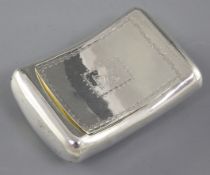A George III silver concave snuff box, by Samuel Pemberton, hallmarked Birmingham 1807, with