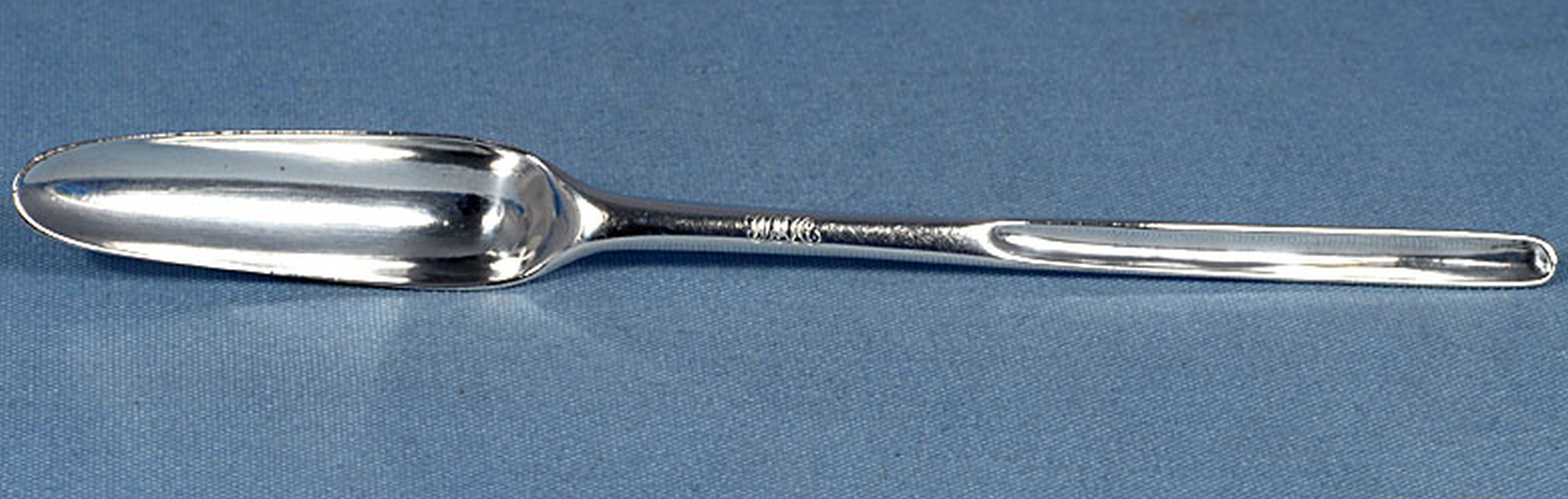 An early George I silver marrow scoop, hallmarked London 1721, makers mark indistinct, - Image 2 of 4