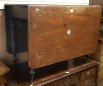 A Victorian mahogany drop leaf dining table, W.51cm