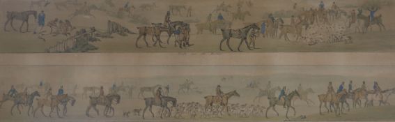 19th century English Schoolset of 6 coloured engravingsCoaching scenes7 x 21in.