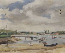 § Adrian Daintrey (1902-1988)oil on canvasBembridge Harbour,signed and dated '36,16 x 20in.