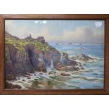 Douglas PinderwatercolourCoastal landscapesigned20 x 29in.