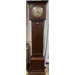 A Maple and Co longcase clock, H.43cm