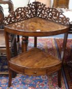 A 19th century mahogany corner whatnot 2ft