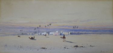 Jacopopair of watercoloursDesert scenessigned4.5 x 9.5in.