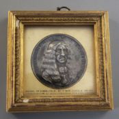 A commemorative silver medal for the embarkation Charles II at Scheveningen by Pieter van Abeele