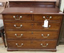 A George III style mahogany chest of drawers, W.95cm