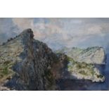 Roy AbellwatercolourCliffs at Formentor, Majorcasigned16 x 23in.