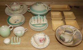 Mixed Susie Cooper part tea ware designed for Gray's and Burslem