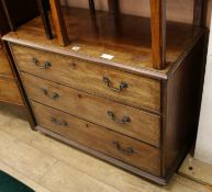 A George III mahogany chest of drawers, W.95cm