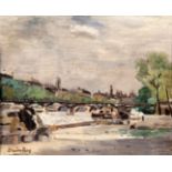 § Adrian Daintrey (1902-1988)oil on boardQuai Voltaire, Paris April 1935,signed and inscribed