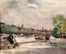 § Adrian Daintrey (1902-1988)oil on boardQuai Voltaire, Paris April 1935,signed and inscribed