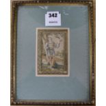 An 18th/19th century petit point panel4 x 2.25in.