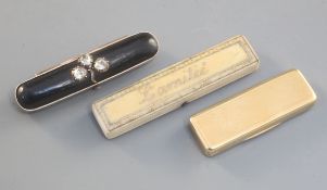 Three toothpick cases, French, English and Irish, 18th - 19th century, the first, French or English,