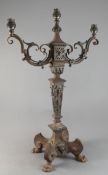 A Victorian gilt brass candelabrum, possibly to a design by Edward Middleton Barry, late 19th